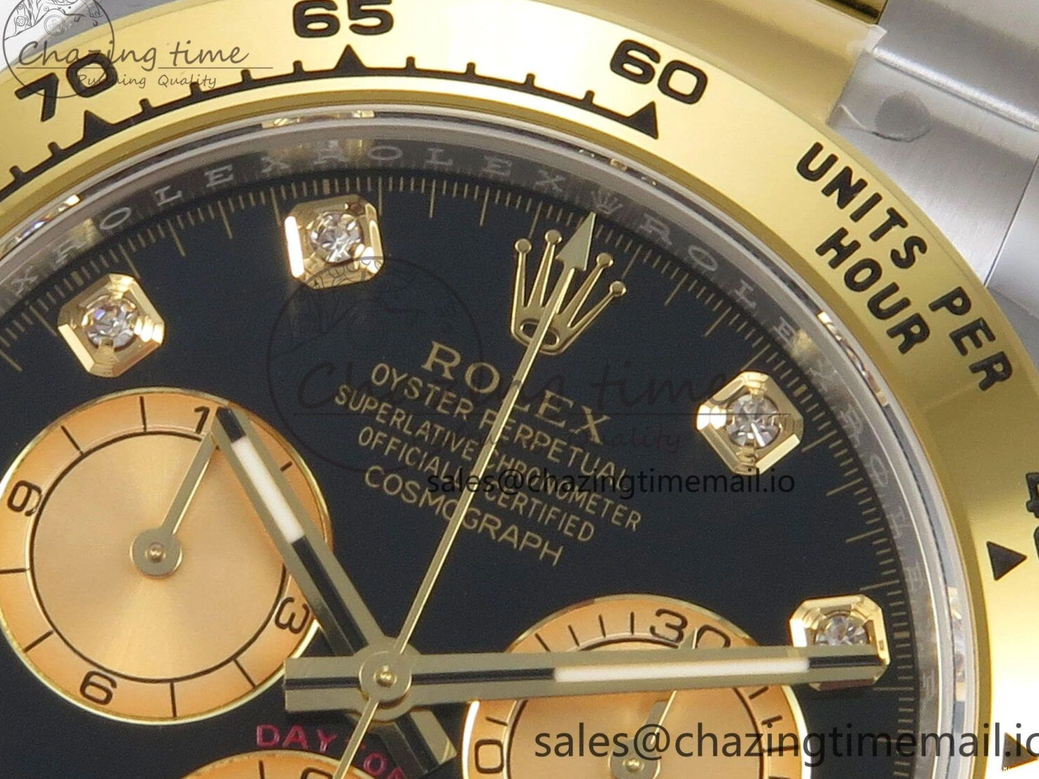 MiroTime 0512 Fashionable Daytona 126503 THBF 1:1 Best Edition Black YG Diamonds Dial on SS YG Bracelet SH 137